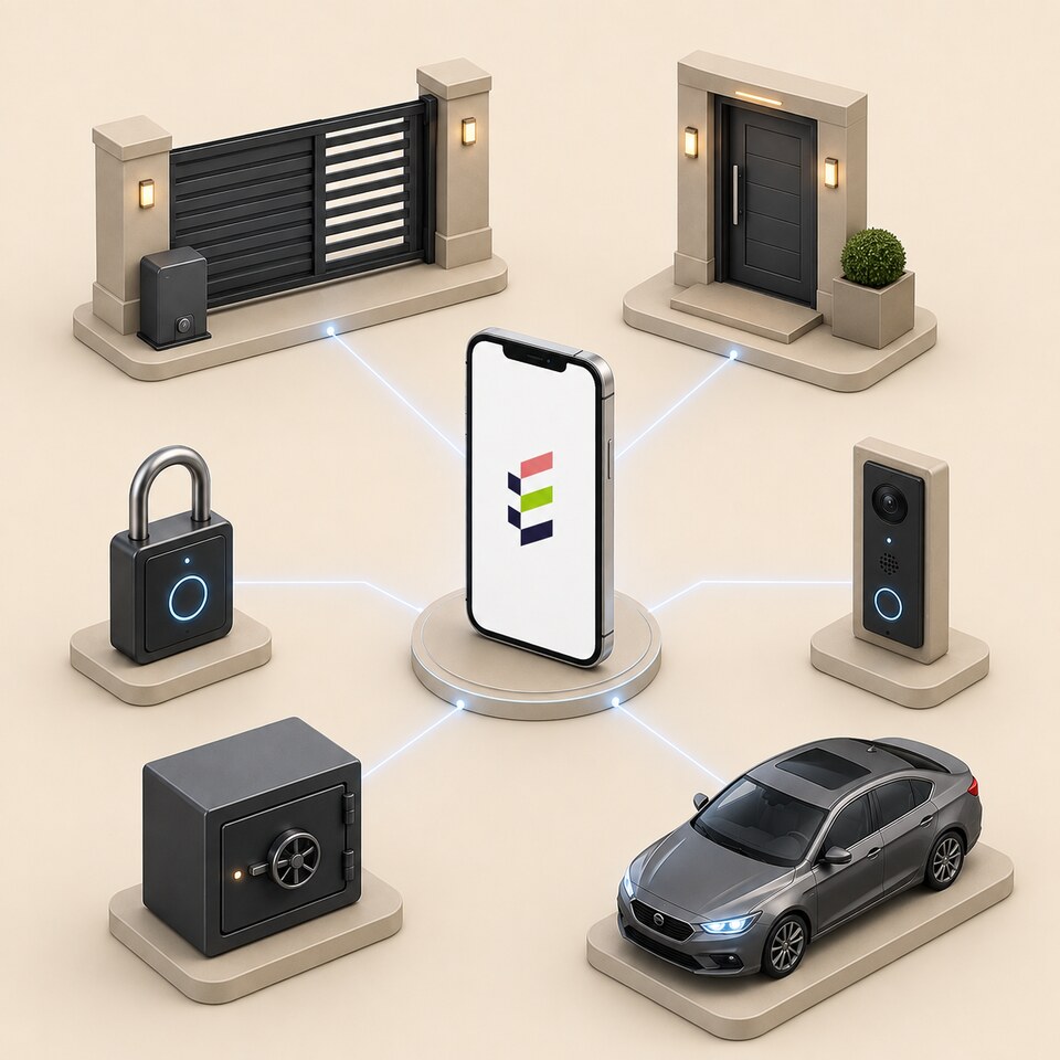Что открывает Entrixy: ворота, дверь, замок, домофон, сейф и автомобиль